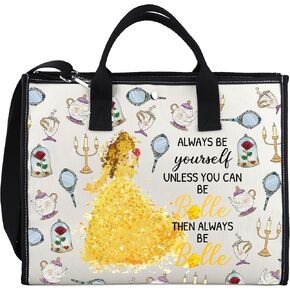 XYANFA Beauty Movie Makeup Bag Fans Gift Princess Birthday Gift Fairy Tales Cosmetic Bag (ALWAYS BE Bellee)