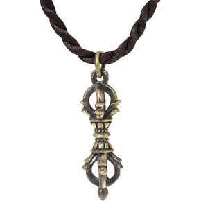 Dorje, Vajra, Double Dorje, Vishvavajra - Symbol of Vajrayana- Pendant Necklace - brass and gold finish - different sizes