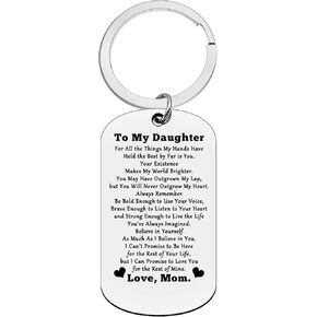Xiahuyu Daughter Keychain Gifts Christmas Birthday Gifts for Daughter Graduation Gift Inspirational Gifts for Daughter