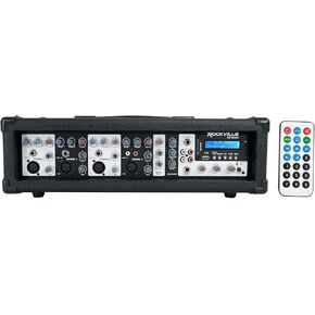 Rockville RPM48S 2000w Powered 4 Channel Mixer/Stereo Amplifier w Bluetooth/EQ,Black