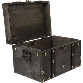 Angoily Vintage Money Case Vintage Jewelry Case Retro Jewelry Case Wooden Jewelry Storage Case Wood Locked Treasure Chest Wood Piggy Bank Wood Treasure Chest Trinket Case Jewelry Container