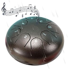 Rain Drum for Outside Garden,Chakra Drum for Rain Outdoor, Drum Rain Chime Waterproof,Rain Drum for Garden Instrument, chakra Drum 6 Inches 8 Notes, Chakra Rain Drum Outdoor (Green)
