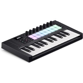 Novation Launchkey 61 [MK4] – 61 مفتاحًا شبه مرجح، USB، وحدة تحكم لوحة مفاتيح MIDI مع تكامل DAW. أوضاع التآلف والمقياس، و8 منصات طبول، وأداة تتابعية - تتضمن حزمة برامج لإنتاج الموسيقى in Kuwait
