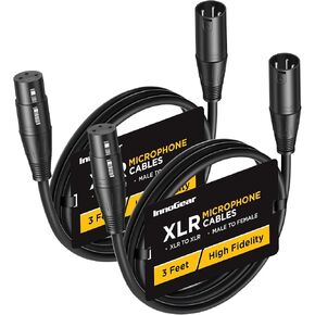 InnoGear XLR Microphone Cables, 25 Feet 6 Pack Oxygen-Free Copper Male to Female 3-Pin Balanced XLR Mic Cables Cord for Speaker Podcast Audio Mixer DMX Effector Amplifier Sound Card, Multicolored