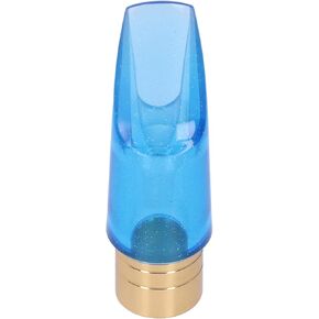 Bb Alto Saxophone Mouthpiece Blue Transparent ABS Wind Instrument Accessories Replacement for a beginning saxophone Learner or As Extra Mouthpiece