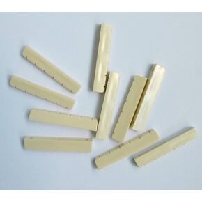 Generic 30 pcs Classical Guitar Nuts Plastic 52.5 x 6 x 9.3-8.8 Ivory