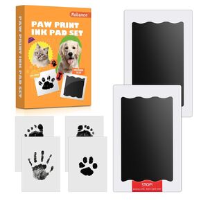 Baby Hand and Footprints, 8 Pcs Large Size Inkless Baby Handprint and Footprint Kit with Photo Frames, Clean Touch Ink Pads, Safe Doesn’t Touch Skin Print Kit Family Keepsake Gifts for Newborn
