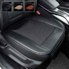 Car Seat Covers,2 Pack Universal Auto Seat Covers,Ice Silk Auto Seat Cushion Protector Pad Mat[Carbonized Leather] Bottom Seat Covers(Black 2PC Front Seat) in Kuwait