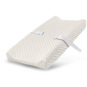 Changing Pad Cover - Breathable Minky Dots Plush Changing Table Cover Ultra Soft Changing Table Sheets Wipeable Diaper Changing Pad Covers for Newborns Infant Babies Girls Boys (Bay)