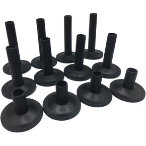 12pcs Black Cymbal Felts Sleeves 3 Sizes Drum Cymbal Stand Sleeves Plastic Drum Cymbal Sleeve for Percussion Drum Kit Part Accessories