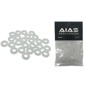 AIAS Nylon Tension Rod Washers (White, 100 Pack)