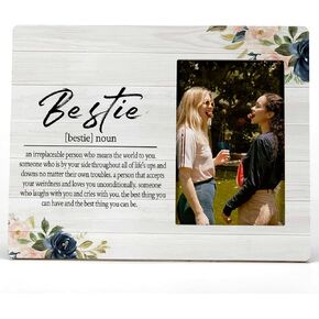 FONDCANYON Bestie Definition Picture Photo Frame Bestie Bff BestFriend Picture Frames, Best Friend Friendship Gifts For Men Women Friends Birthday Christmas Girls (4x6 Inch Photo)