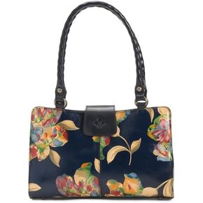 Patricia Nash Rienzo Multi Pocket European Map Leather Satchel