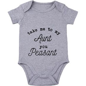 listery Take Me to My Aunt You Peasant Baby Onesie Funny auntie onesie Baby Bodysuit Cute Aunt Onesie White Baby