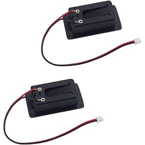 Alnicov 2PCS Active Bass Guitar Pickup 9V 6F22 Battery Holder Compartment Cover with Metal Contacts Spring,Black