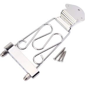 Alnicov 6 String Electric Guita Tailpiece with Wired Frame Hollow Semi Hollow Electric Guitar Chrome