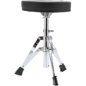 Drum Throne,Guitar Stool,Drum Stool,Drum Accessories, Drumming Stool Adjustable Height Double Support Feet Triangular Design Padded for Drummer