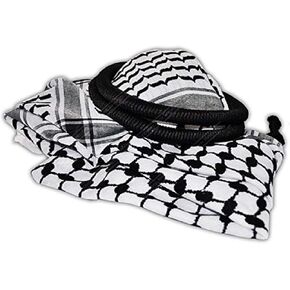 Authentic Middle Eastern Arab Kafiya Keffiyeh w Aqel Rope