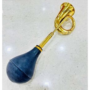 Vintage Classic Trumpet Style Brass Rubber Taxi Horn for Passenger Car Bicycle Vintage Brass Bugle Horn Retro Clown Horn Air Horn with Bulb for Old Car Taxi Golf Cart