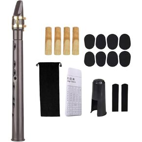 Mini Pocket Saxophone C Key Saxophone, Easy to Play Portable Compact Woodwind Saxophone Instrument for beginner/Kids/Amateurs Music Lovers/Instrument Players Black