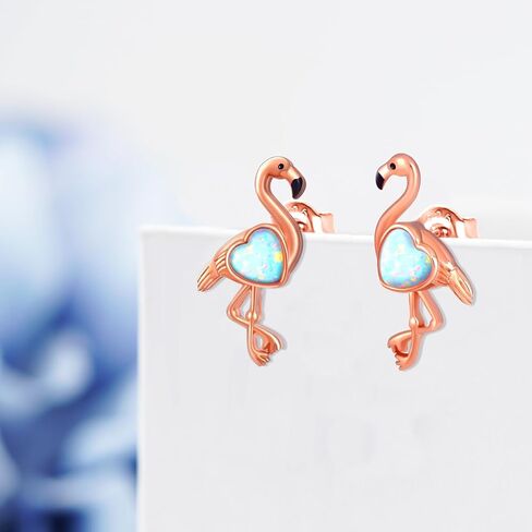 Jellyfish/Flamingo/Zebra/Blue Jay/Black Cat/Dragon Earrings 925 Sterling Silver Cute Animal Earrings Animal Jewelry Gifts for Women Birthday Christmas in Kuwait