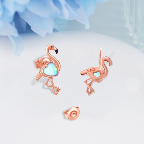 Jellyfish/Flamingo/Zebra/Blue Jay/Black Cat/Dragon Earrings 925 Sterling Silver Cute Animal Earrings Animal Jewelry Gifts for Women Birthday Christmas in Kuwait