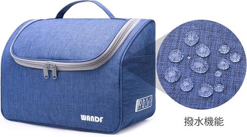 حقيبة أدوات الزينة المعلقة من WANDF، منظم مستحضرات التجميل، حقيبة الحمام للرجال والنساء، مقاومة للماء (M، الفاوانيا السوداء) in Kuwait