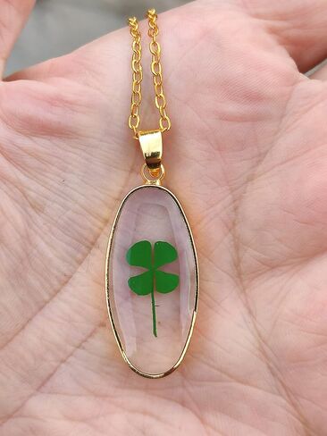 Good Luck Necklace for Women, Girl, Protection Amulet Gold Chain Delicate Jewelry - Sympaty Gift for Her Clover or Evil Eye Pendant in Saudi Arabia