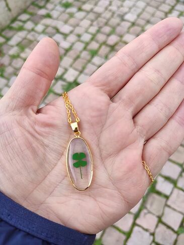 Good Luck Necklace for Women, Girl, Protection Amulet Gold Chain Delicate Jewelry - Sympaty Gift for Her Clover or Evil Eye Pendant in Saudi Arabia
