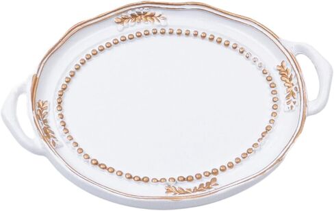 طبق مجوهرات صغير عتيق صينية مجوهرات صينية تزيينية باللون البيج للأقراط والخواتم والقلادة in Kuwait