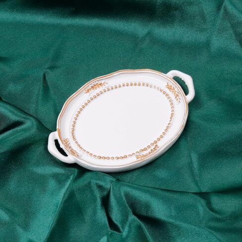 طبق مجوهرات صغير عتيق صينية مجوهرات صينية تزيينية باللون البيج للأقراط والخواتم والقلادة in Kuwait