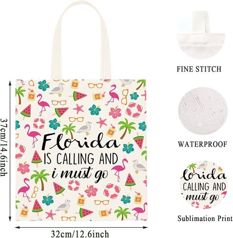 WCGXKO Florida Vacation Gift Florida Travel Gift Florida Is Calling And I Must Go Zipper Pouch Makeup Bag (Florida) in Saudi Arabia