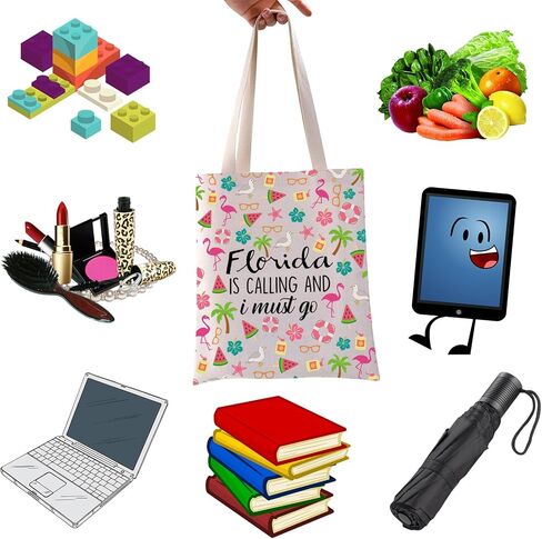 WCGXKO Florida Vacation Gift Florida Travel Gift Florida Is Calling And I Must Go Zipper Pouch Makeup Bag (Florida) in Saudi Arabia