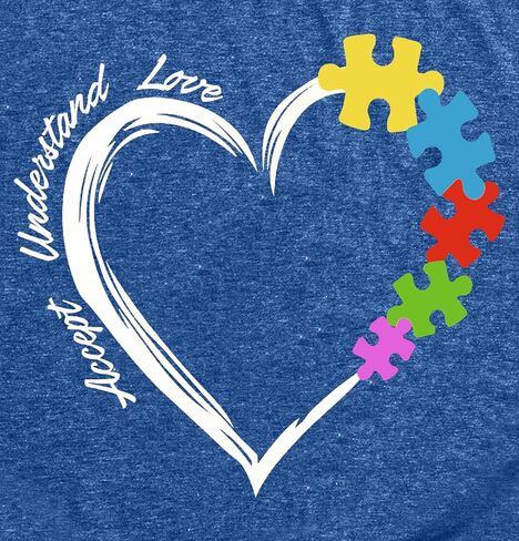 MAIHUN Autism Awareness Shirt for Women Accept Understand Love Autism Teacher Tshirt Autism Support Month Tee in Kuwait
