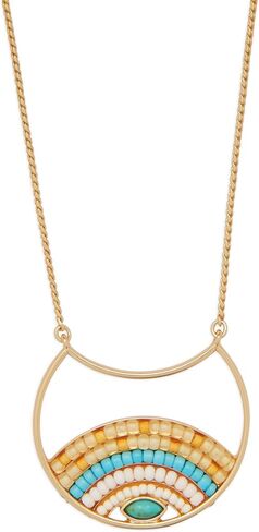 Lucky Brand Womens Beaded Pendant Necklace in Saudi Arabia
