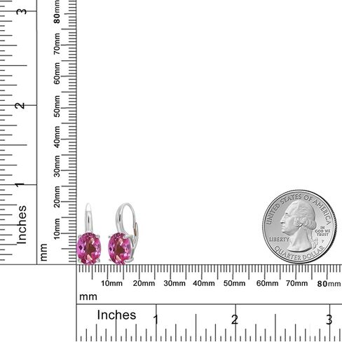 Gem Stone King 925 Sterling Silver 11X9MM Oval Gemstone Birthstone Leverback Drop Dangle Earrings For Women in Saudi Arabia