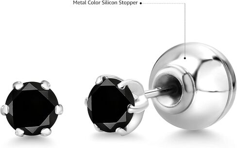 Gem Stone King Pure PT950 Platinum 950 Six Prong 3.5MM Round Gemstone Birthstone Stud Earrings for Women in Saudi Arabia