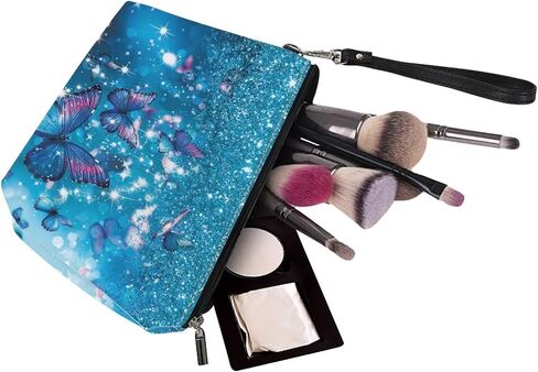 GIFTPUZZ Custom Design Womens Travel Fashion Makeup Bag Cosmetic Pouch Zipper Bag Toiletry Jewelry Jewelry Digital Organization Storgae PU Leather Waterproof Customized Purse in Kuwait
