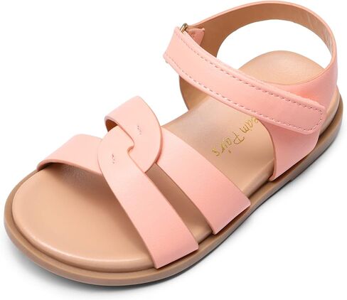 DREAM PAIRS Girls Sandals Open Toe Princess Flat Sandals Strappy Summer Shoes Toddler/Little Kid in Kuwait