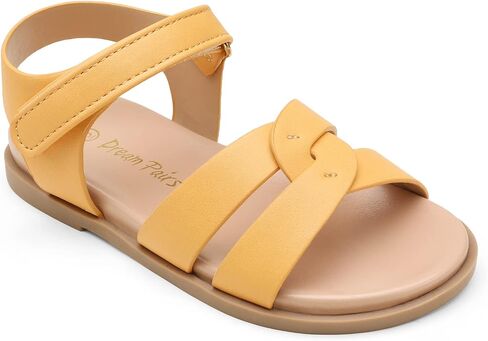 DREAM PAIRS Girls Sandals Open Toe Princess Flat Sandals Strappy Summer Shoes Toddler/Little Kid in Kuwait