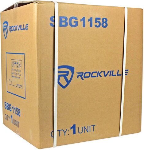 Rockville SBG1158 15" 800W Passive Pro DJ Subwoofer, MDF Cabinet/Pole Mount, Black in Saudi Arabia