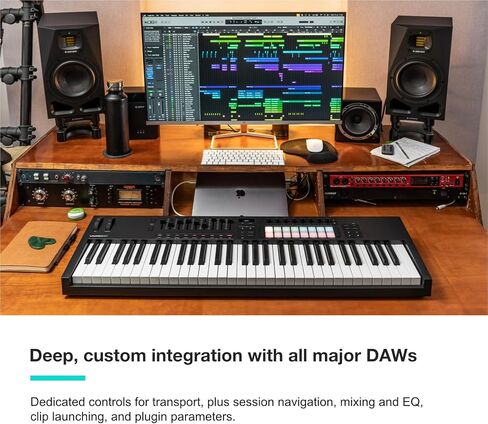 Novation Launchkey 61 [MK4] – 61 key Semi-Weighted, USB, MIDI Keyboard Controller with DAW Integration. Chord & Scale Modes, 8 Drum Pads, & Arpeggiator — Includes Software Bundle for Music Production in Saudi Arabia