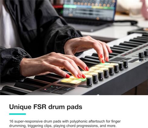 Novation Launchkey 61 [MK4] – 61 key Semi-Weighted, USB, MIDI Keyboard Controller with DAW Integration. Chord & Scale Modes, 8 Drum Pads, & Arpeggiator — Includes Software Bundle for Music Production in Saudi Arabia