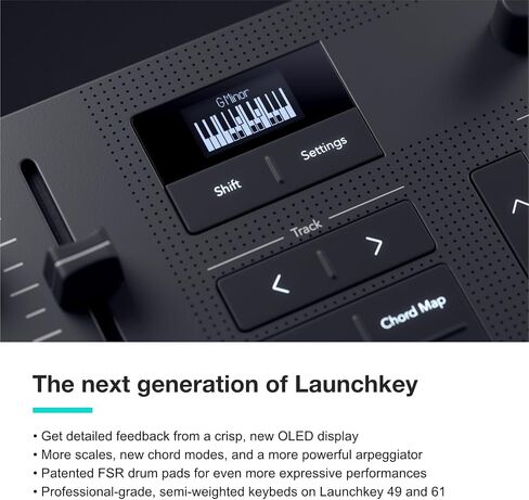 Novation Launchkey 61 [MK4] – 61 key Semi-Weighted, USB, MIDI Keyboard Controller with DAW Integration. Chord & Scale Modes, 8 Drum Pads, & Arpeggiator — Includes Software Bundle for Music Production in Saudi Arabia