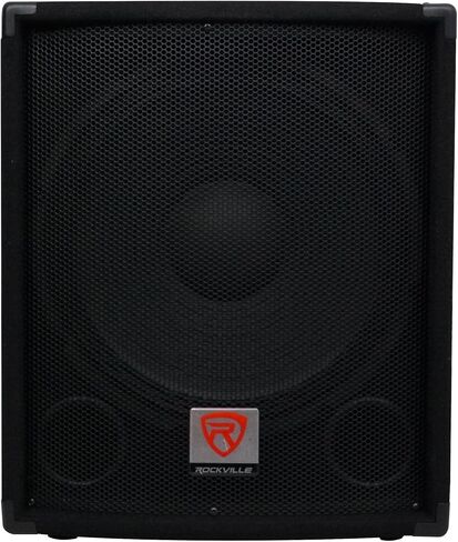 Rockville SBG1158 15" 800W Passive Pro DJ Subwoofer, MDF Cabinet/Pole Mount, Black in Saudi Arabia
