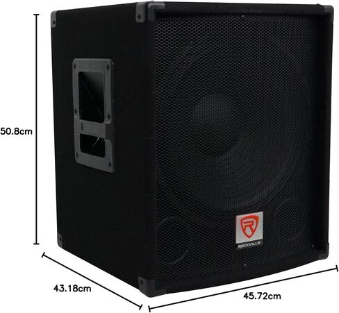 Rockville SBG1158 15" 800W Passive Pro DJ Subwoofer, MDF Cabinet/Pole Mount, Black in Saudi Arabia