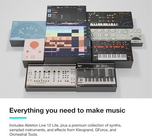 Novation Launchkey 61 [MK4] – 61 مفتاحًا شبه مرجح، USB، وحدة تحكم لوحة مفاتيح MIDI مع تكامل DAW. أوضاع التآلف والمقياس، و8 منصات طبول، وأداة تتابعية - تتضمن حزمة برامج لإنتاج الموسيقى in Kuwait