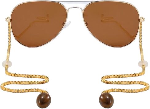 Loom&Pearl Armless Chain Festival Sunglasses with Non-Slip Holds on Ears in Saudi Arabia