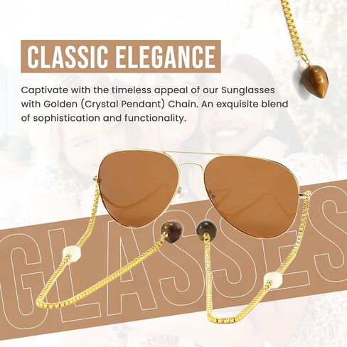 Loom&Pearl Armless Chain Festival Sunglasses with Non-Slip Holds on Ears in Saudi Arabia