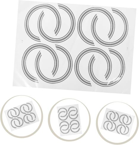 Toyvian 8pcs Guitar Sticker Guitar Decals Inlay Sound Hole Decal Stickers for Guitar Sound Hole Guitar Soundhole Sticker Guitar Decals Acoustic Decorate Paper 3d Self-adhesive in Saudi Arabia